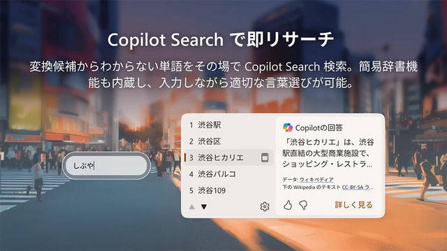 「お前を消す方法」のイルカ「カイル」復活、AIキーボードCopilot Keyboard正式版公開　辞書は毎月更新、変換候補から語義参照も Win 11専用