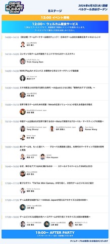 ゲーム業界特化のビジネスイベント「GAME FUTURE SUMMIT 2026」、全37ステージのタイムテーブルと第2弾登壇者を公開