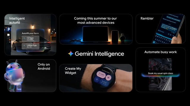 GeminiをAndroidに統合した『Gemini Intelligence』発表　エージェント的自動操作に対応、Galaxy・PixelスマホやGooglebookに提供