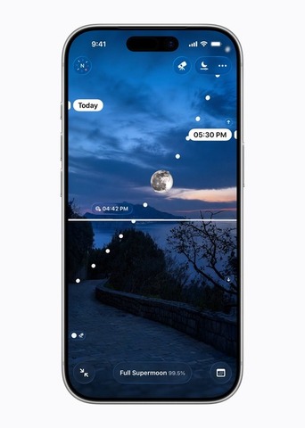 「Moonlitt：月の位置と月の満ち欠け」
