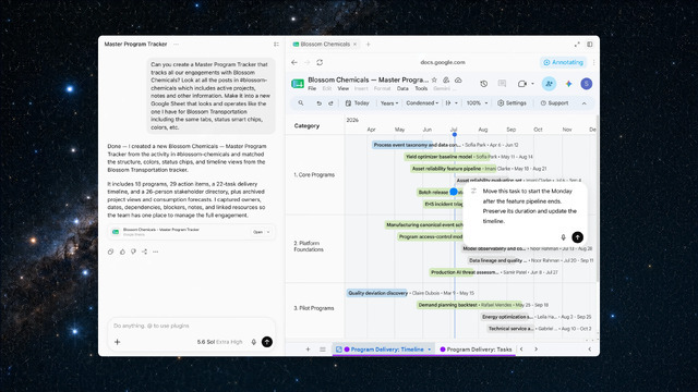 チャッピーが代わりに働いてくれる時代到来『ChatGPT Work』発表　アプリやファイルを自律操作、下調べから成果物まで仕上げ　Codexを応用