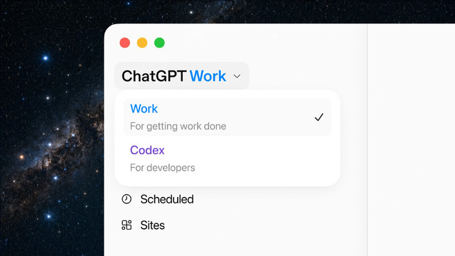 チャッピーが代わりに働いてくれる時代到来『ChatGPT Work』発表　アプリやファイルを自律操作、下調べから成果物まで仕上げ　Codexを応用