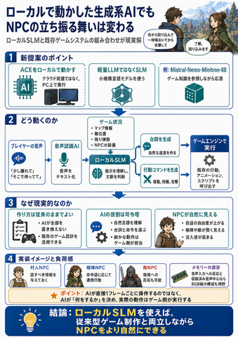 従来のゲーム制作手法のまま、AIの力でNPCを賢く見せるNVIDIAの新提案を徹底解説（西川善司のバビンチョなテクノコラム）