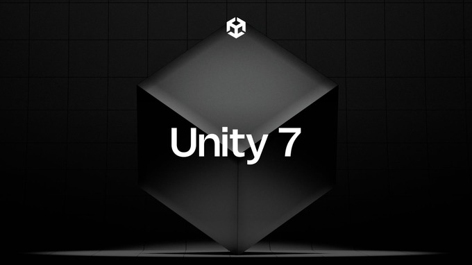 Unity 7のロゴマーク。次世代ゲームエンジンのブランドビジュアル
