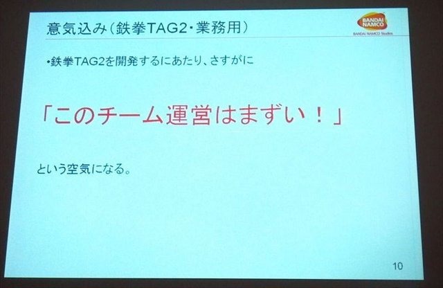 CEDEC2012最終日の8月22日には、株式会社バンダイナムコスタジオと株式会社ディンプスによる合同セッション「ストリートファイター×アジャイルで直接対決×鉄拳」が行われました。