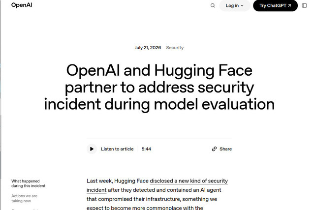 OpenAIのインシデント報告記事