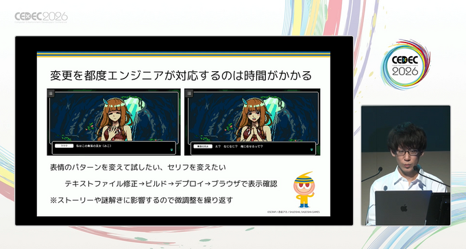 2年間で3,840回のデプロイを実現。「エンジニアなしでゲーム内容を更新できる」Figma×CMSを活用した『カミとミコ』開発の裏側【CEDEC 2026 セッションレポート】
