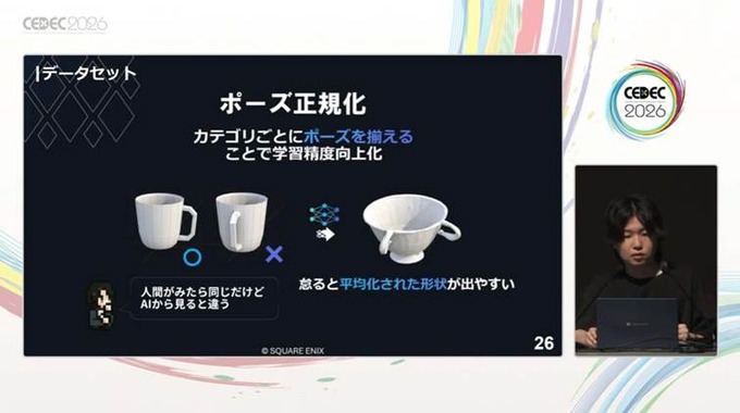 自社3Dアセットで学習した3D生成AIを研究開発する…スクウェア・エニックスの取り組みとは？【CEDEC2026】