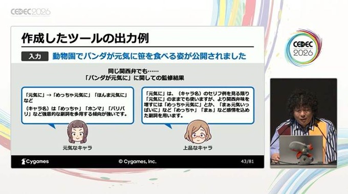 方言、特有の言い回し、誤字をサポートするCygamesのシナリオ執筆支援AIツールはこうして開発された【CEDEC2026】
