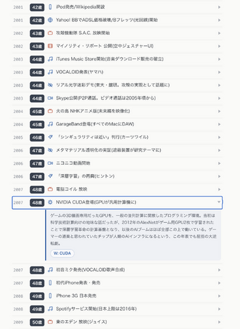 あなたはどんな「インターネット老人」だったのか。生年を入れると詳しくなってウンチクが語れる年表アプリを作った（CloseBox）