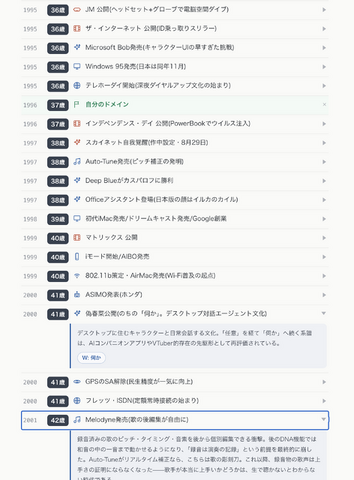 あなたはどんな「インターネット老人」だったのか。生年を入れると詳しくなってウンチクが語れる年表アプリを作った（CloseBox）