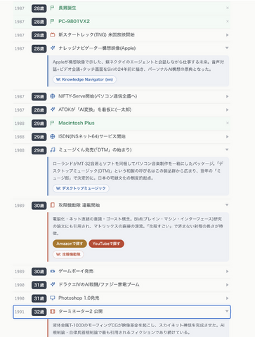 あなたはどんな「インターネット老人」だったのか。生年を入れると詳しくなってウンチクが語れる年表アプリを作った（CloseBox）