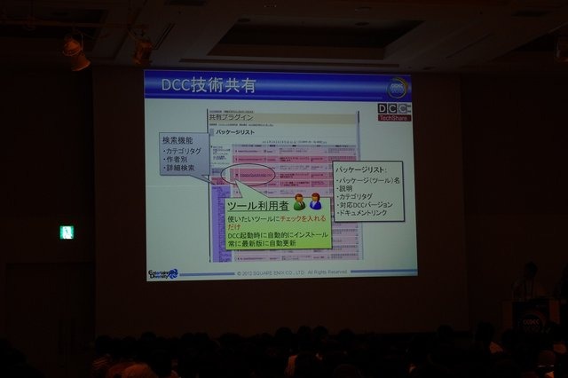 CEDEC2012の1日目に行われたショートセッション「内製ツールは救世主たり得るか？」では、スクウェア・エニックス、カプコンの両社の開発陣がツールの説明や運用について熱く語りました。