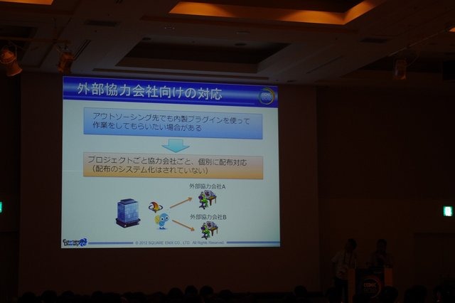 CEDEC2012の1日目に行われたショートセッション「内製ツールは救世主たり得るか？」では、スクウェア・エニックス、カプコンの両社の開発陣がツールの説明や運用について熱く語りました。