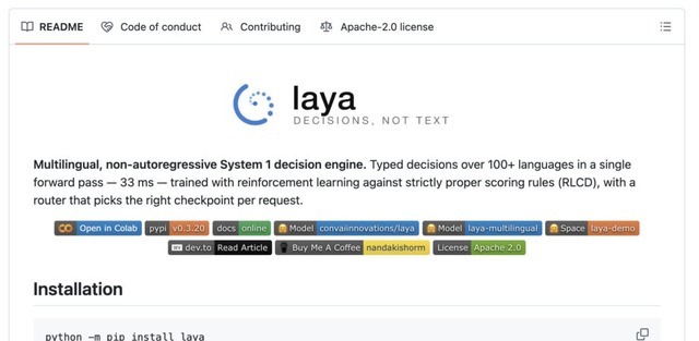 新種の“判断だけAI”が無料で使える「Laya」がオープンソースで登場。Jevの約7.8倍高速（生成AIクローズアップ）