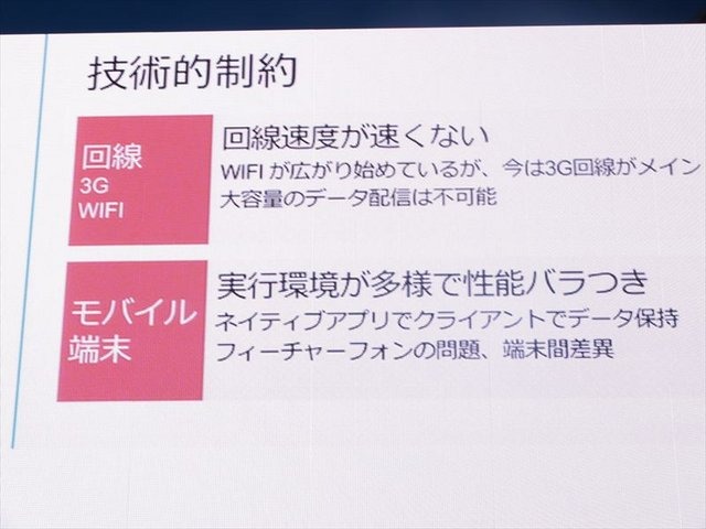 東京ゲームショウ、ビジネスデイ１日目の9月20日に株式会社gloopsのブースでは12時から「gloopsのゲームの作り方」と題されたイベント講演が行われました。システム事業部サーバーエキスパートの大和屋貴仁氏がgloopsの日々変化していくソーシャルゲーム作りについて説