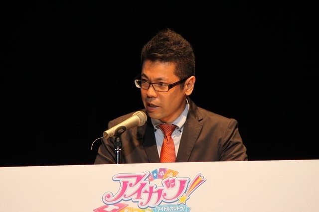 バンダイ、テレビ東京、サンライズは都内で「アイカツ！ プロジェクト発表会」を開催し、テレビアニメ、データカードダス、ニンテンドー3DSなどで展開するトップアイドルを目指す女の子たちの物語「アイカツ！」を発表しました。