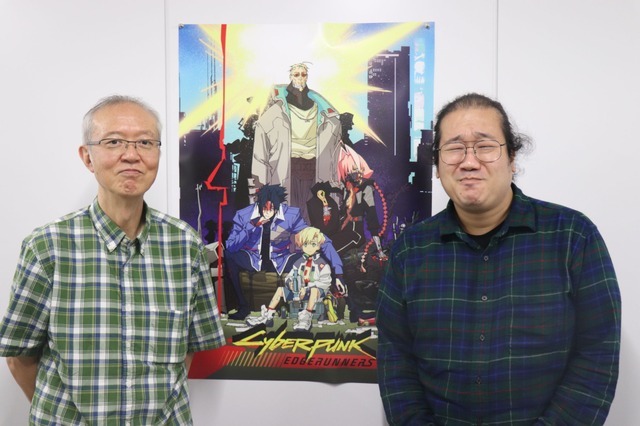 画像右から、五十嵐海監督と、脚本の大塚雅彦氏。