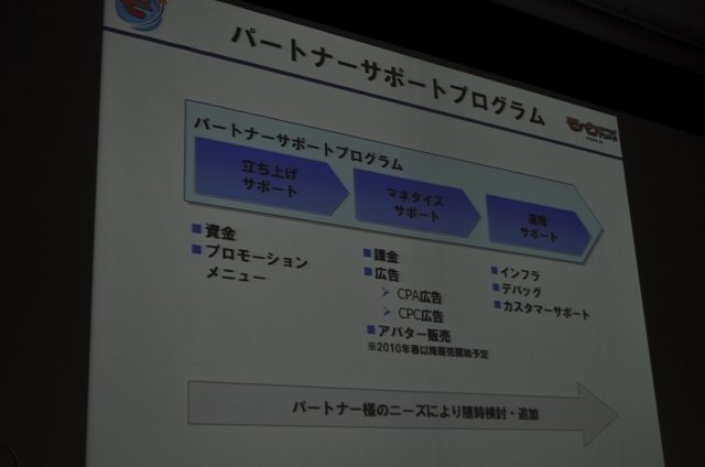 今年のOGCで注目されたのはソーシャルゲームです。基調講演を行ったmixiの笠原氏に続いて、モバゲータウンのディー・エヌ・エーからは取締役 ポータル事業部長兼COOの守安功氏が登壇し「モバイルSNSのオープンAPI」という講演を行いました。