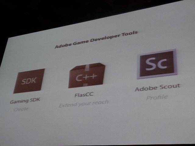 GDCの開幕前日、サンフランシスコ市内のJulian Morgan Ballroomにて開催された「Flash Gaming Summit 5」の最初のセッションでは、アドビのビル・ハワード氏(Group Product Manager Flash Technology)がFlashのゲーム向けの取り組みについて語りました。