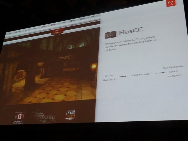 GDCの開幕前日、サンフランシスコ市内のJulian Morgan Ballroomにて開催された「Flash Gaming Summit 5」の最初のセッションでは、アドビのビル・ハワード氏(Group Product Manager Flash Technology)がFlashのゲーム向けの取り組みについて語りました。