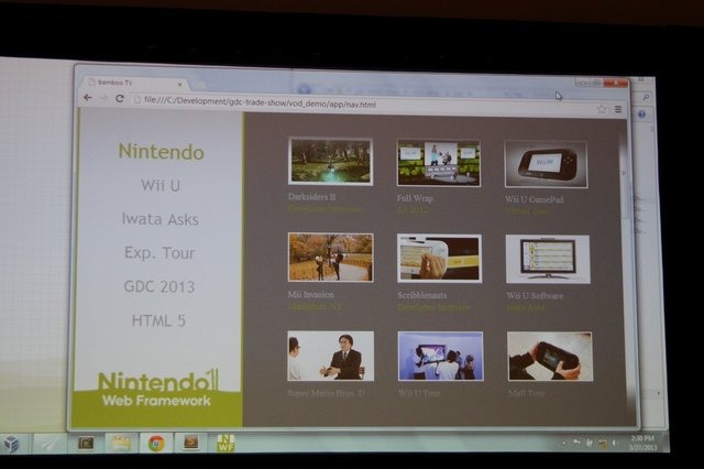 今回のGDCで任天堂は2つの開発者向けセッションを予定。最初に行われたのは「Nintendo Wii U Application Development with HTML and JavaScript」(HTMLとJavaScriptを使ったWii Uアプリケーション開発)と題したセッション。講師は任天堂の環境制作部の島田健嗣氏です。