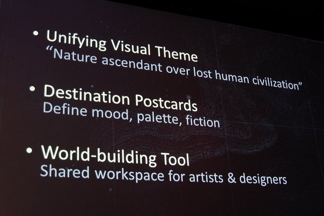 プレイステーション4での発売も決定した、Bungieが取り組む新作アクションシューター『Destiny』。GDC 4日目の28日、同社のChristopher Barrett氏とJoe Staten氏が「Brave New World: New Bungie IP」と題して講演を行い、膨大な量のアセットを紹介しながらゲームの世界