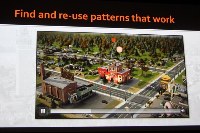 10年ぶりの新作として登場した『シムシティ』についてGDC 2013では計3本のセッションが予定されています。水曜日の17:00から最初に「Exploring SimCity: A Conscious Process of Discovery」と題してサンドボックスタイプのシミュレーションゲームの制作手法について、E