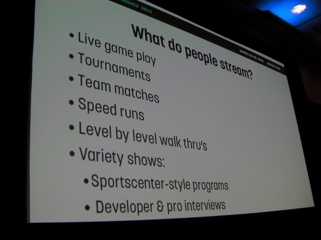 GDC2日目に開催された「Live Streaming Power for Games」ではゲームストリーミングのシーンがどれだけ成長したか、プレイヤーがストリーミング上で何をしているのか、何が起こっているのかについてTwitchTVの営業主任であるJonathan氏がレクチャーを行いました。