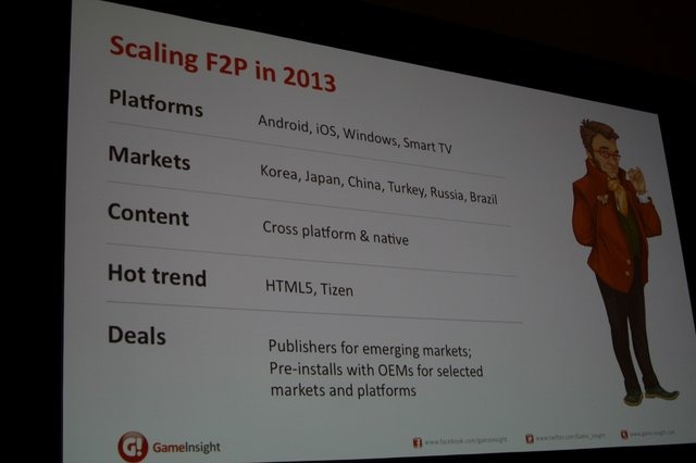 とにかく勢いがあると感じさせるロシアのパブリッシャー、GameInsightのビジネス開発担当副社長のDarya Trushkina氏による「Scaling F2P Mobile Across Platforms - And Across the World」(F2Pのモバイルゲームを全てのプラットフォーム、世界にスケールさせる)がGDC 2