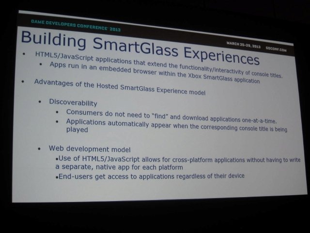 マイクロソフトでPrincipal Program Managerを務めるローザ・トーマス女史はGDC2013で講演「Introduction to Xbox SmartGlass」を行い、Xbox SmartGlass対応ゲームの開発を呼びかけました。また4月4日に発売された最新作『NINJA GAIDEN 3: Razor's Edge』における活用事