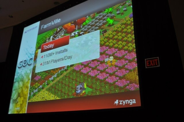 ソーシャルゲームメーカーとして世界最大、実に2億人のユーザーを抱えるZynga。中でも『FarmVille』は牧場系ソーシャルゲームの原点であり、かつユーザー数も1億人を超える世界最大のソーシャルゲームです。GDC初日の「Social & Online Games Summit」ではZyngaのAmitt