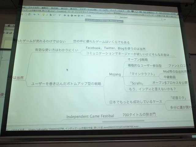 2013年6月22日、東洋美術学校でゲーム開発者コミュニティによる合同イベント「ゲームコミュニティサミット2013」が開かれました。本イベントでジャーナリストの新清士氏は「インディペンデントゲームはどこへ向かうのか」という講演を行いました。近年、勢いが増す欧米