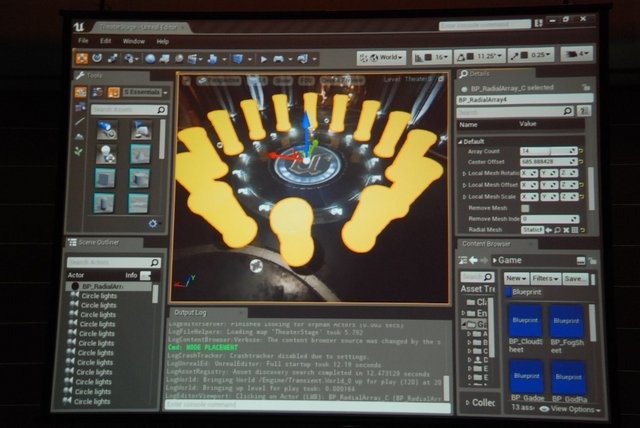 GTMF2013大阪で19日、 エピック・ゲームズ・ジャパンは「アンリアル・エンジン 4のご紹介〜未来のゲーム制作を加速する最新ツールと機能〜」と題した講演を行いました。「アンリアル・エンジン4」といえば「ライティングやエフェクト、大量のパーティクルエフェクト」な