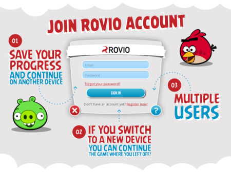 Rovio Entertainment  が、異なるプラットフォームや端末をまたいでゲームのデータ連動が行える独自のアカウントサービス「Rovio Account」のグローバル対応を開始した。