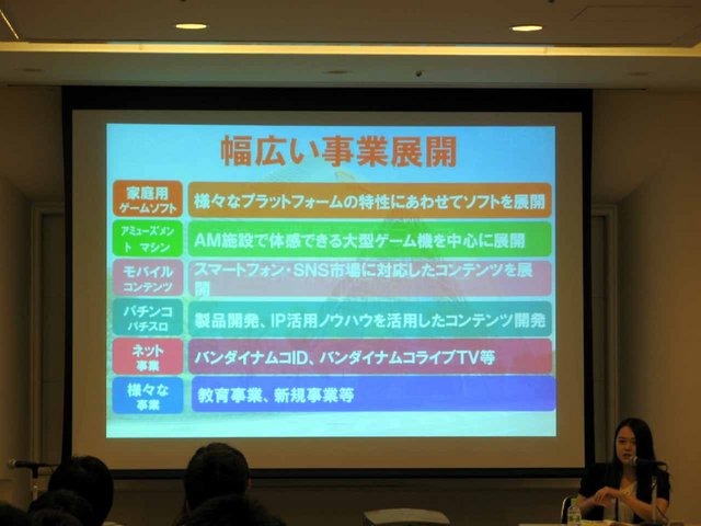 バンダイナムコスタジオの平野響子氏と、グリーの庄司麻衣氏が、それぞれの観点から働き方や欲しい人材について講演と対談を行いました。