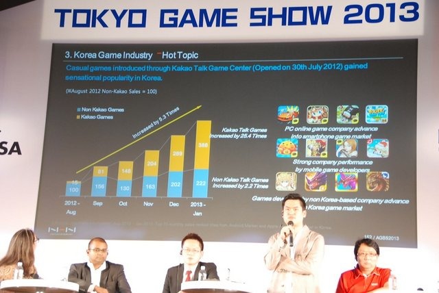 東京ゲームショウで好例となった「アジア・ゲーム・ビジネス・サミット」。アジアの主要ゲームパーソンが幕張メッセに集結し、ビジネスについて議論するパネルディカッションです。今年も日経BP社の浅見直樹氏によるモデレートで、日本・インドネシア・台湾・韓国・タイ