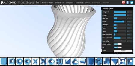 オートデスク  が、Webブラウザ上で利用できる基本利用無料の3DCGツール「  Project Shapeshifter  」の提供を開始した。