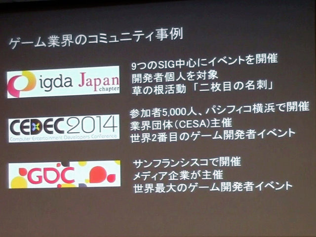 NPO法人IGDA日本は2月2日、学生向け無料セミナー「ゲーム開発の潮流とコミュニティ活動」を開催しました。会場ではIGDA日本の理事や専門部会（SIG）世話人ら14名が登壇し、各分野における現状や動向を解説すると共に、学生向けのアドバイスなどを披露しました。セミナー
