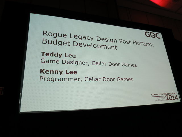 Steamのダウンロードゲーム『Rougue Legacy』（以下『ローグ・レガシー』）の開発秘話、開発を振り返る「Rogue Legacy Design Postmortem: Budget Development」がGDC初日の午後、開催されました。