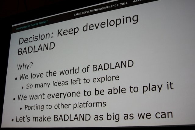 フィンランドのインディーデベロッパー、Frogmindが2013年4月にリリースした横スクロールアクション『BADLAND』はその美麗なグラフィックが醸し出す独特の雰囲気が高い注目を集めたゲームです。『Trials』などを開発したRedLynxから独立して同社を立ち上げたというJohan