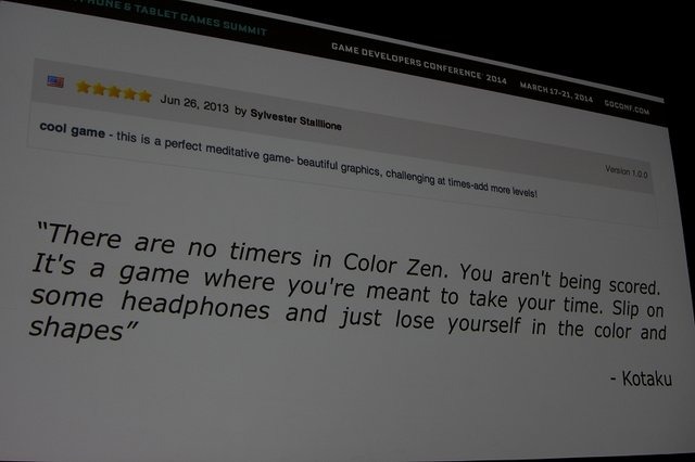 『Color Zen』はLarge Animal Gamesが開発した色をテーマにしたパズルゲームです。過去に同社に在籍し本作のゲームデザインを手掛けたRobert Meyer氏が「Reaching Color Zen: From Prototype to Chart Topper in Three Weeks」と題して同作のメイキングを明らかにしまし