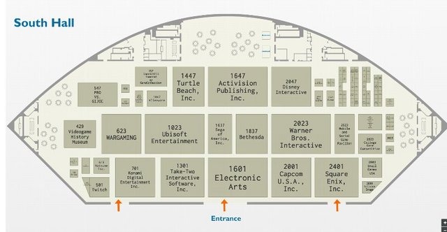 6月に開催されるE3 2014、その詳細なフロアマップが公開されました。