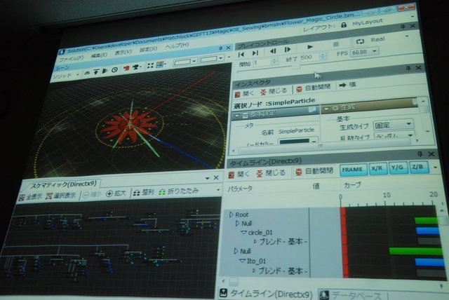 GTMF2014東京でマッチロックの後藤誠氏は「3D VFX Tool & Middleware BISHAMON 最新機能の紹介」と題して講演を行い、実行速度の高速化をはじめとした、エフェクトツール「BISHAMON」のさまざまな新機能や、アップデートの見通しについて語りました。講演はBISHAMONのデ