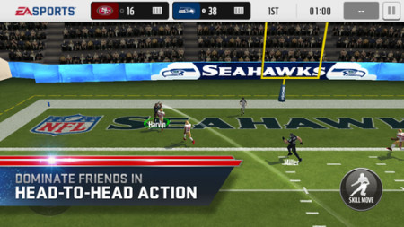 Electronic Arts  が、アメリカのプロアメリカンフットボールリーグのNFLの公式ライセンスを受けたスマートフォン向けアメフトゲーム『Madden NFL Mobile』をリリースした。ダウンロードは無料(  iOS  /  Android  )。