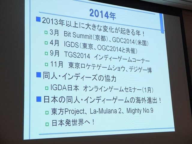 9月2日、CEDEC2014にて「自主制作ゲームの国内・海外展開とメディアミックスの現状と課題」と題された講演が行われました。先日のSCEJAのカンファレンスでもPS4から同人ゲームのリリースが発表され、国内でもインディーゲームや同人ゲームは盛り上がりつつあります。本