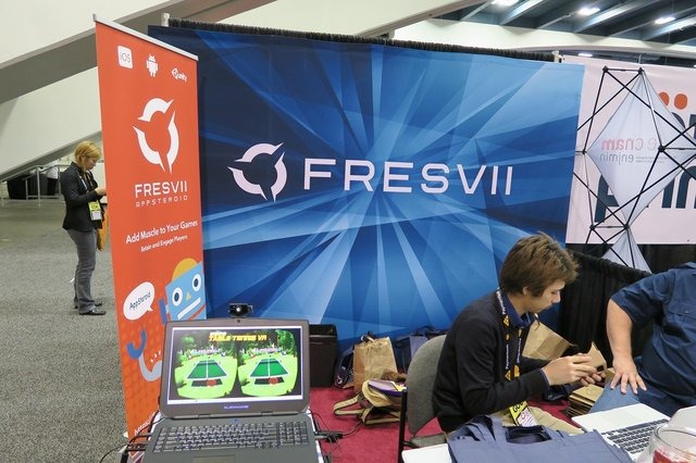 GDC 2015にブースを構えているフリスビー社(Fresvii,Inc.)はレッドウッドシティに拠点を置くベンチャー企業で、スマートフォンアプリを活性化するためのプラットフォームを提供しています。