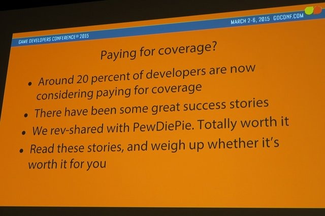 インディーパブリッシャーのtinyBuild GamesのMike Rose氏は「How YouTubers and Twitch Streamers Can Help Sell Your Games」(YouTuberやTwitchのストリーマーはどうゲームを売る手伝いが出来るか)と題した講演をGDC 2015の3日目に行いました。