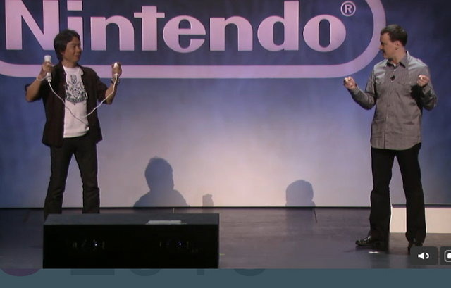 任天堂は15日（現地時間）、E3に先駆けて恒例のメディアブリーフィングを開催しました。会場では裸眼で立体映像が楽しめる新型携帯ゲーム機「ニンテンドー3DS」の実機が展示されたほか、『ゼルダの伝説』シリーズ最新作『Skyward Sword』、3DS専用ソフトの『パルテナの