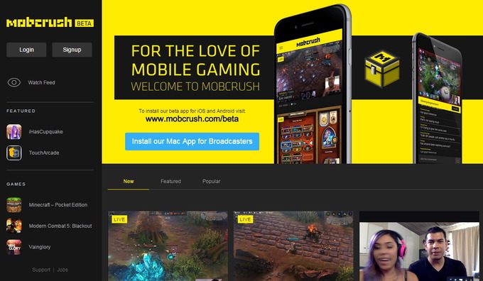 モバイルゲーム実況サービスのMobcrush、新たに1000万ドルを調達